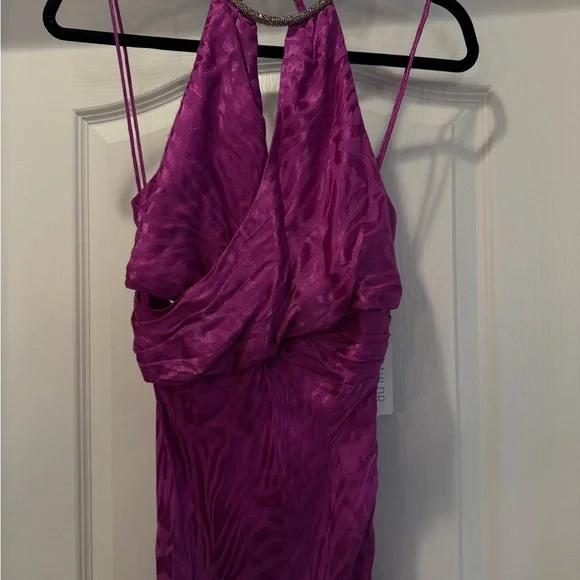 SAYLOR Vibrant Pink Halter Maxi Dress - Picture 5 of 5